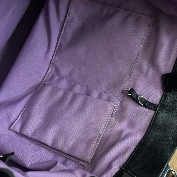 Coach Purse Madison Julianne Black Leather & Canvas Tote - Picture 5 of 9